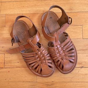 Leather sandals, made in France